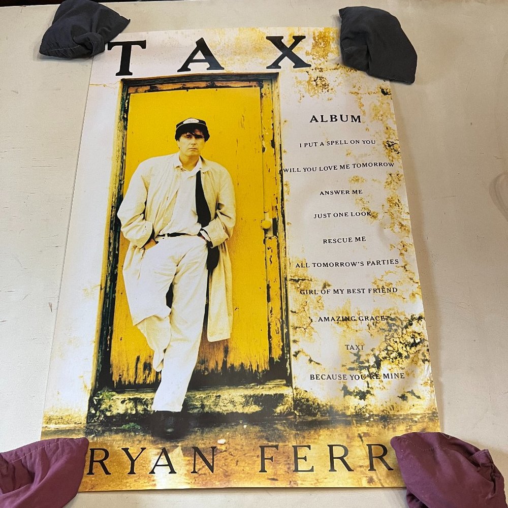 Bryan Ferry 1993 Taxi Promotional Poster, 20" x 30"